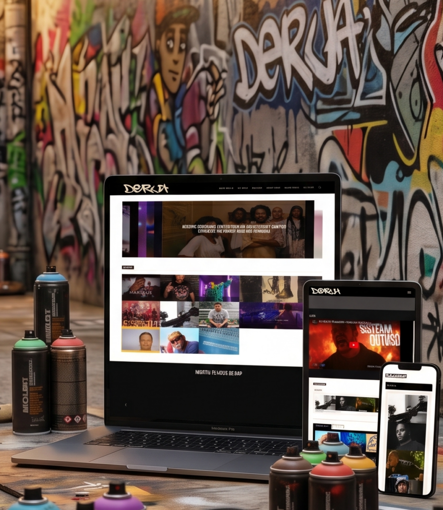 Mockup do Site DeRua.com.br